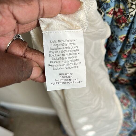 Bhanuni By Jyoti Greene Anthropologie Viscose Georgette Floral Printed Gown 10 - Picture 14 of 14